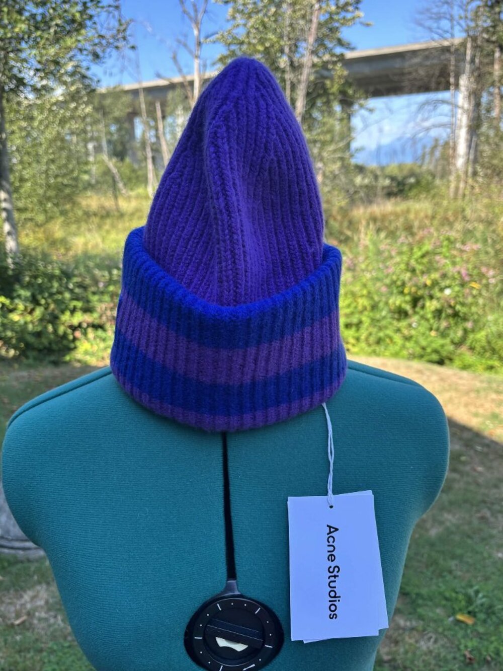 BNWT - Acne Studios Blue And Purple Wool Tuque